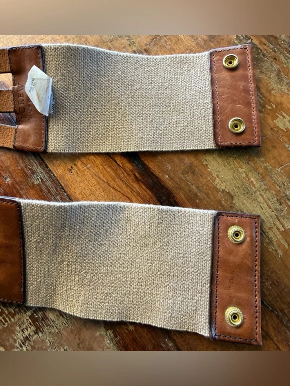 J.Crew Leather Corset Belt Brown Wide Waist Cinch Statement Boho L Vintage - Picture 16 of 16